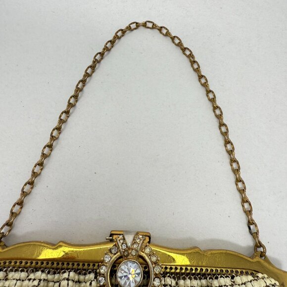 Whiting & Davis Co Mesh Bag USA Made‎ Art Deco Jeweled Closure Vintage - Picture 7 of 16
